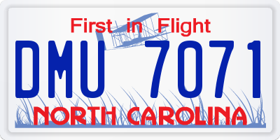 NC license plate DMU7071