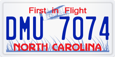 NC license plate DMU7074