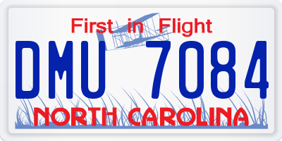 NC license plate DMU7084