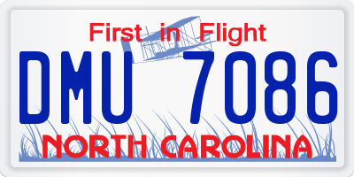 NC license plate DMU7086