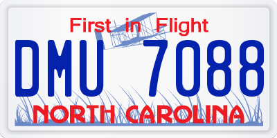 NC license plate DMU7088