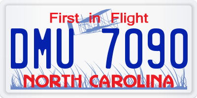NC license plate DMU7090
