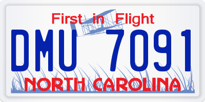 NC license plate DMU7091