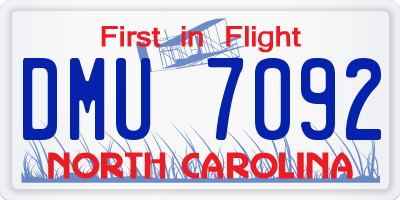 NC license plate DMU7092