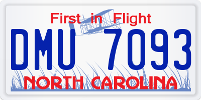NC license plate DMU7093