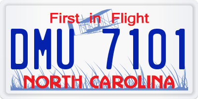 NC license plate DMU7101