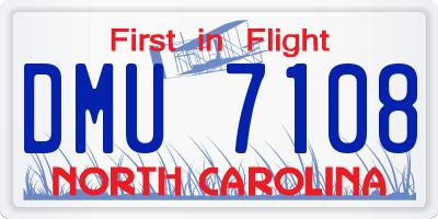 NC license plate DMU7108