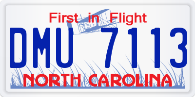 NC license plate DMU7113