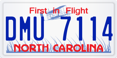 NC license plate DMU7114