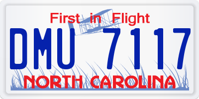NC license plate DMU7117
