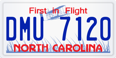 NC license plate DMU7120