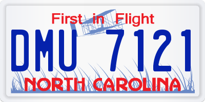 NC license plate DMU7121