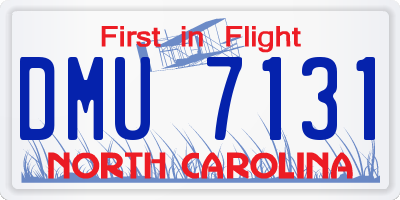 NC license plate DMU7131