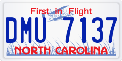 NC license plate DMU7137