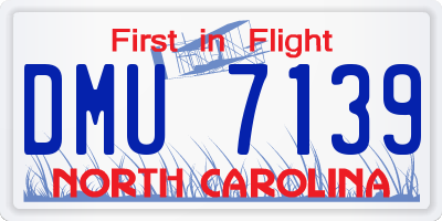 NC license plate DMU7139