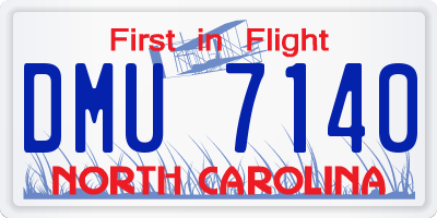 NC license plate DMU7140