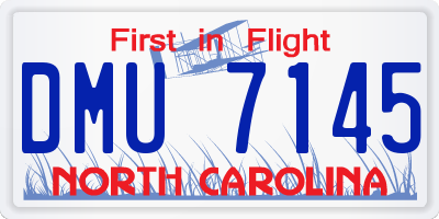 NC license plate DMU7145