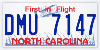 NC license plate DMU7147