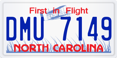NC license plate DMU7149