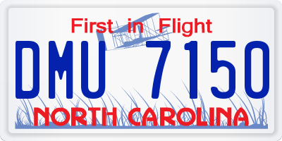 NC license plate DMU7150