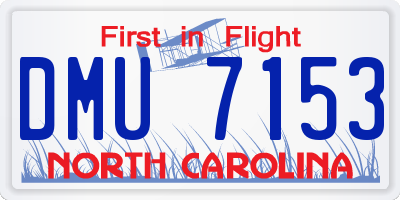 NC license plate DMU7153