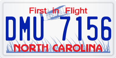 NC license plate DMU7156