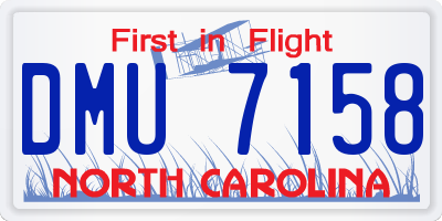 NC license plate DMU7158