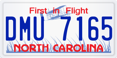 NC license plate DMU7165