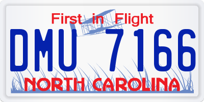 NC license plate DMU7166