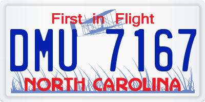 NC license plate DMU7167