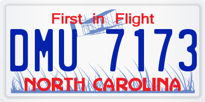 NC license plate DMU7173
