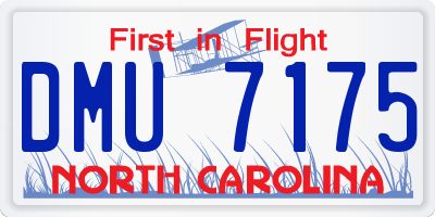 NC license plate DMU7175