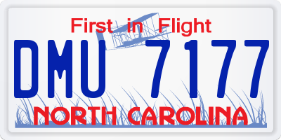 NC license plate DMU7177