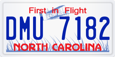 NC license plate DMU7182