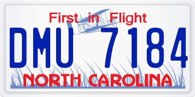 NC license plate DMU7184