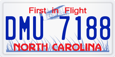 NC license plate DMU7188