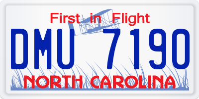 NC license plate DMU7190