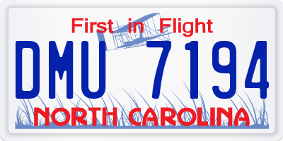 NC license plate DMU7194