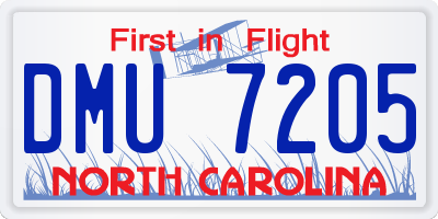 NC license plate DMU7205