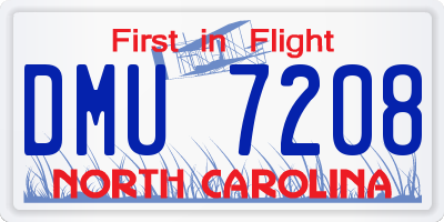 NC license plate DMU7208