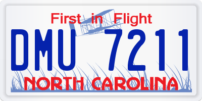 NC license plate DMU7211