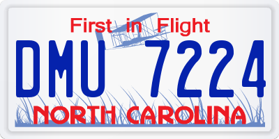 NC license plate DMU7224