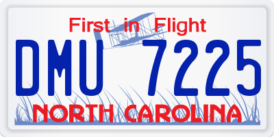 NC license plate DMU7225