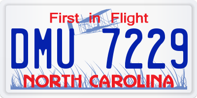 NC license plate DMU7229