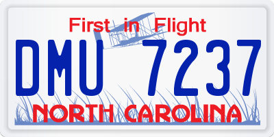 NC license plate DMU7237