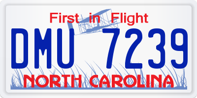 NC license plate DMU7239