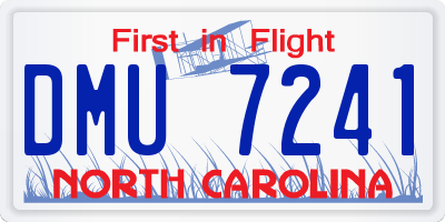 NC license plate DMU7241