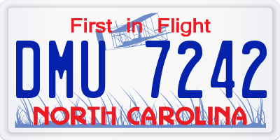 NC license plate DMU7242