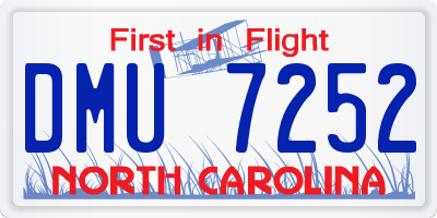 NC license plate DMU7252