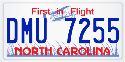 NC license plate DMU7255
